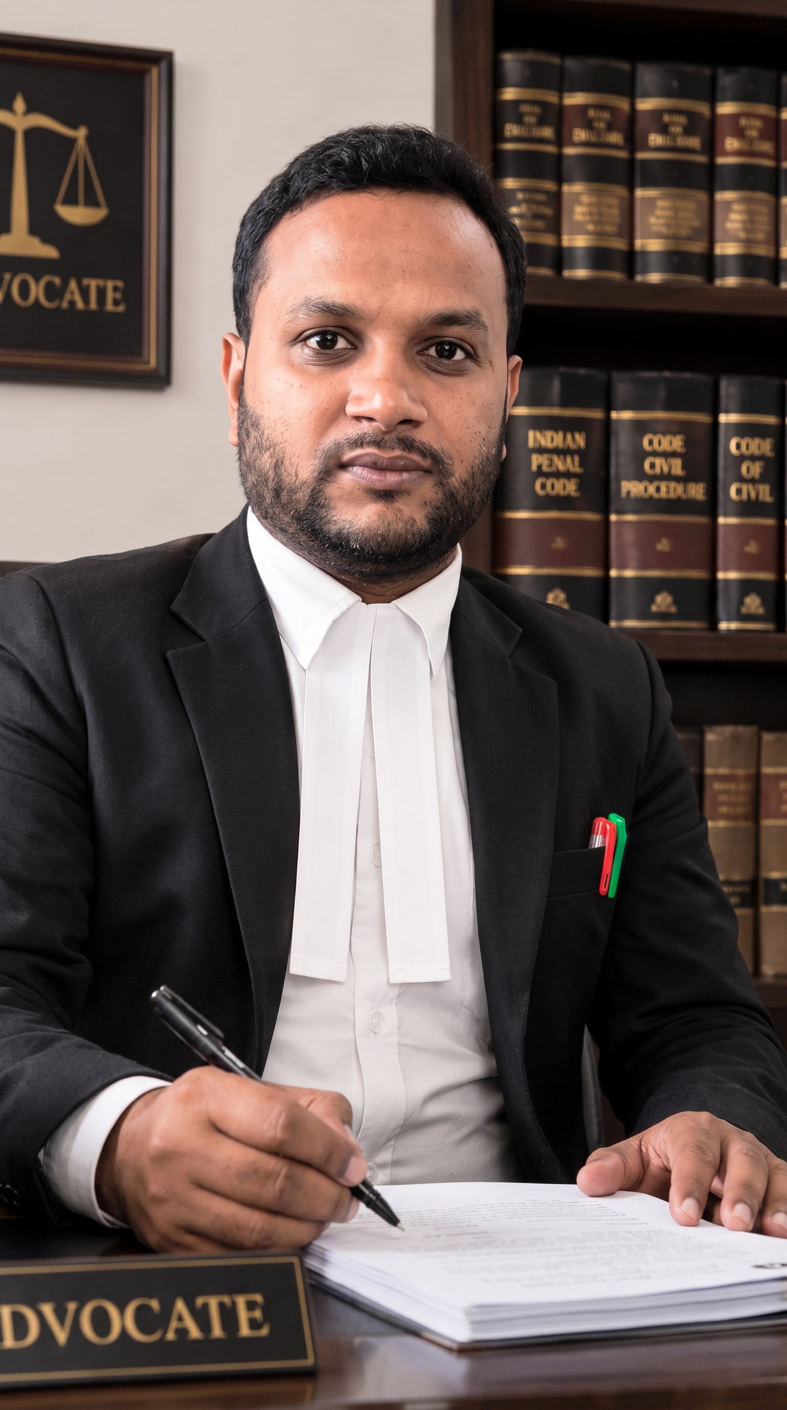 Advocate Jafiullah Ansari in court robes before the Patna High Court